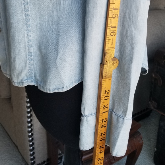 Bamboo Fiber Denim Button down Shirt - Picture 4 of 8